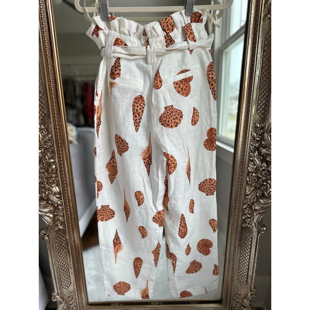FARM RIO Leopard Shell Paper Bag Pants In Multi XS NEW NWT - Picture 7 of 10